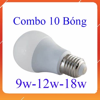Combo 10 Bóng đèn led tròn chống nước 9w 12w 18w trang trí nhà hang quán cà phê sân vườn