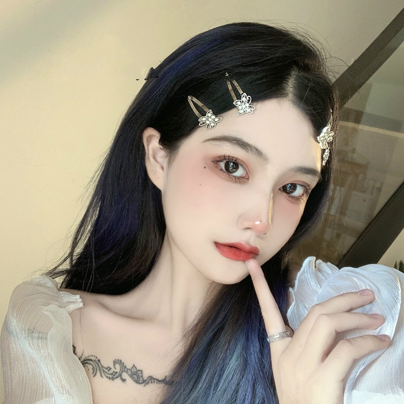 Kẹp tóc thời trang hình nơ đính đá nhân tạo đáng yêu cho phái nữ