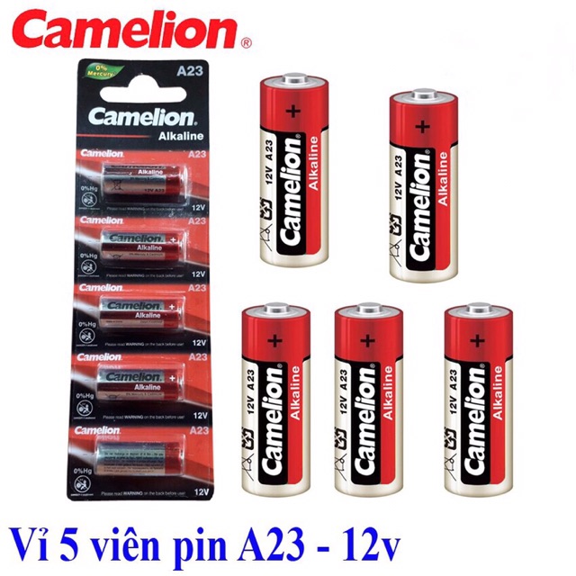 Pin A23 Camelion 12V Chính Hãng Nhập Khẩu Bởi Công Ty Hợp Lực Vỉ 5 Viên