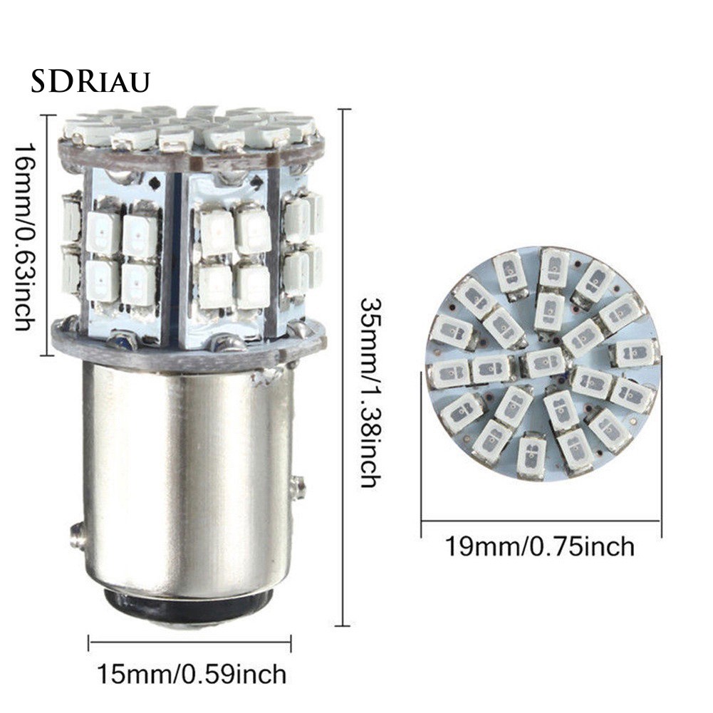 Bộ 2 Đèn LED Phanh Xe Hơi Màu Đỏ 1157 BAY15D 50SMD 1206 5W 12V