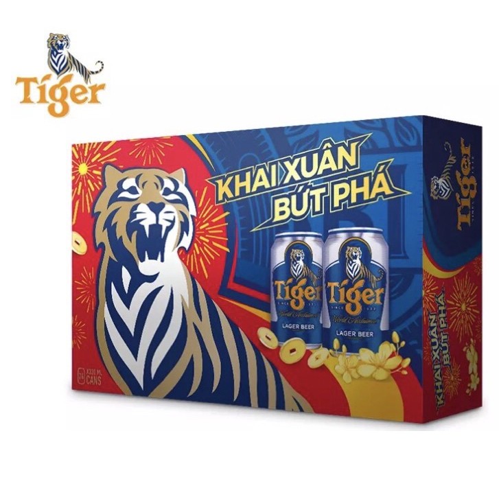 Thùng 24 Lon Bia Tiger 330ml