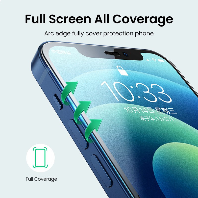 Kính cường lực UGREEN 9D bảo vệ toàn màn hình cho Iphone 12 Pro 6.1inch