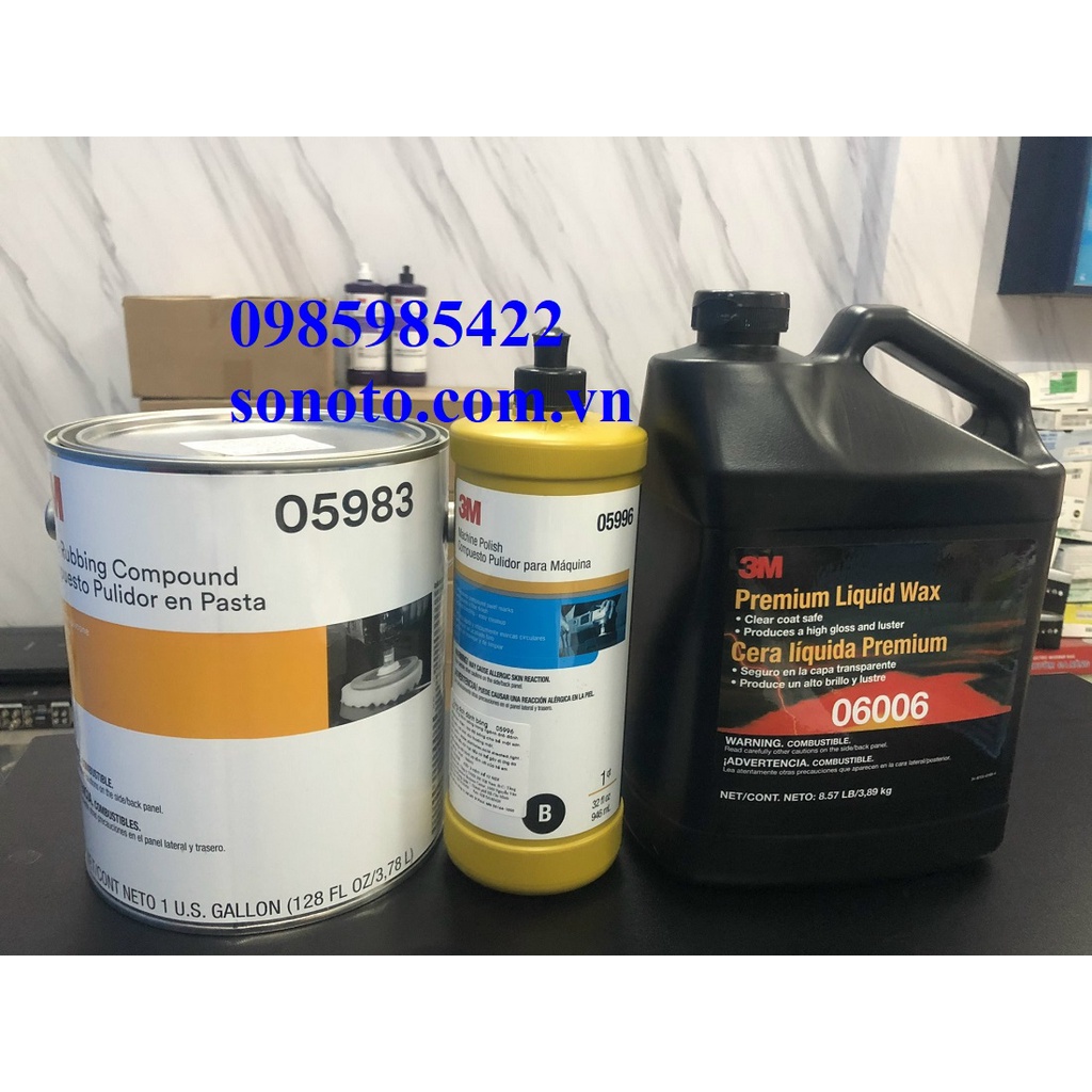 Xi đánh bóng 3M 3 bước 05983 05996 06006 nhập khẩu Mỹ đánh bóng gỗ và xe máy xe hơi VATTUSONOTOXEMAY_323