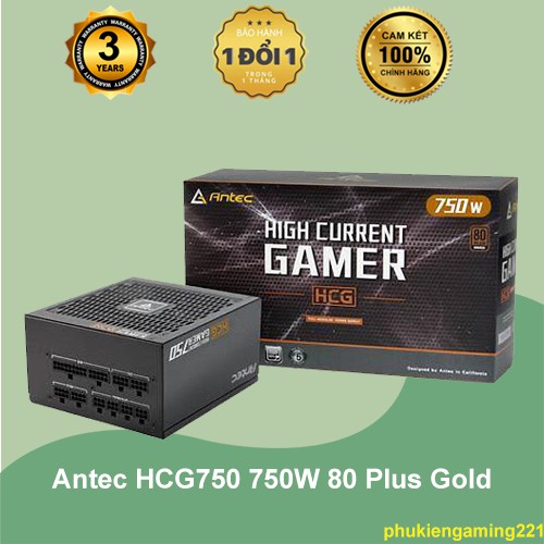 Nguồn Antec HCG750 750W 80 Plus Gold - Hàng Chính Hãng