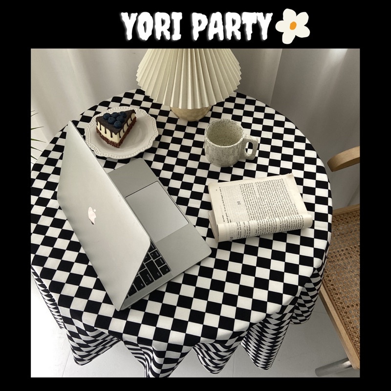 Khăn Trải Bàn Chất Liệu Vải Mềm Hoạ Tiết Caro Trang Trí Sinh Nhật Trang Trí Nhà Cửa - Yori Party