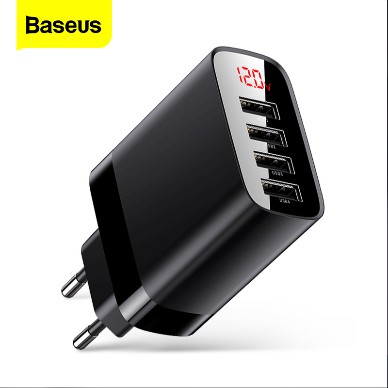 Baseus USB Charger for iPhone 11 Pro Max 30W Quick Charge for Xiaomi Red mi Huawei Mate 30 Pro Quick Charge 4 ports USB Charger