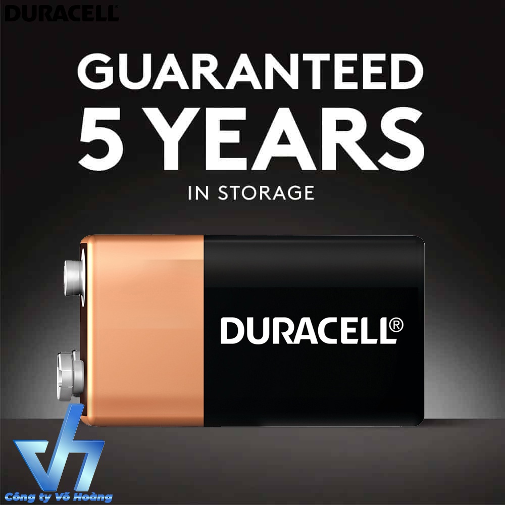 2 viên pin vuông 9V Alkaline Duracell chính hãng