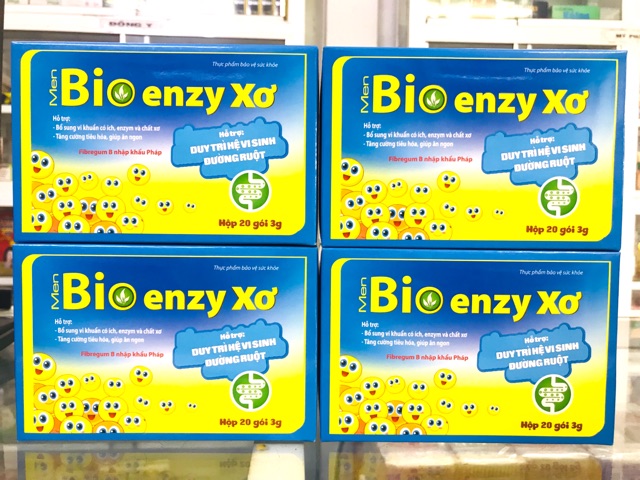 ✅ Bioenzy xơ giúp bổ sung men tiêu hoá và chất xơ cho trẻ biến ăn táo bón hộp 20 gói