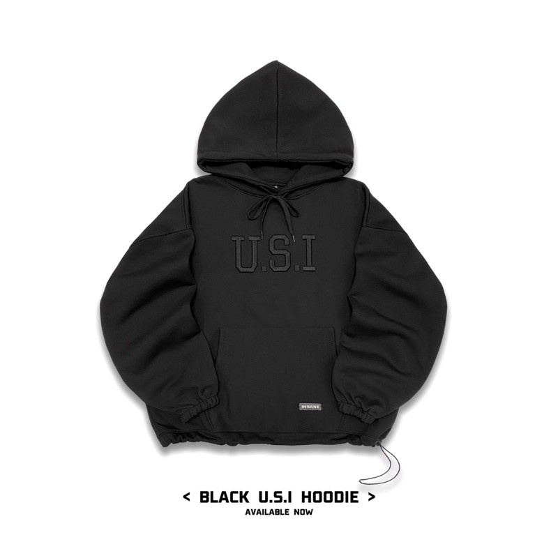 [Áo hoodie Insane®] U.S.I Hoodie Ver 2.0 - Black