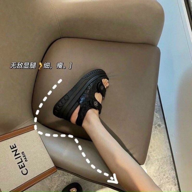 H(ẢNH THẬT) Sandal Quai Dán Đế Bánh Mì 7p Da Mềm Chần Chỉ Fullbox Bill Túi Cao Cấp