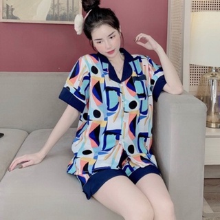 bộ đùi cài cúc mặc nhà vải lụa mango
