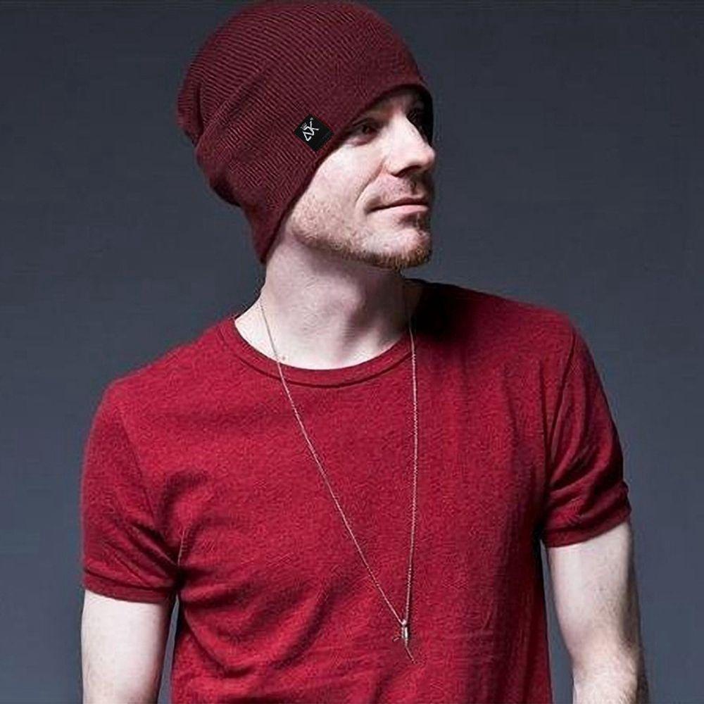 Mũ Beanie Dệt Kim Màu Trơn Dễ Thương MIHAN1