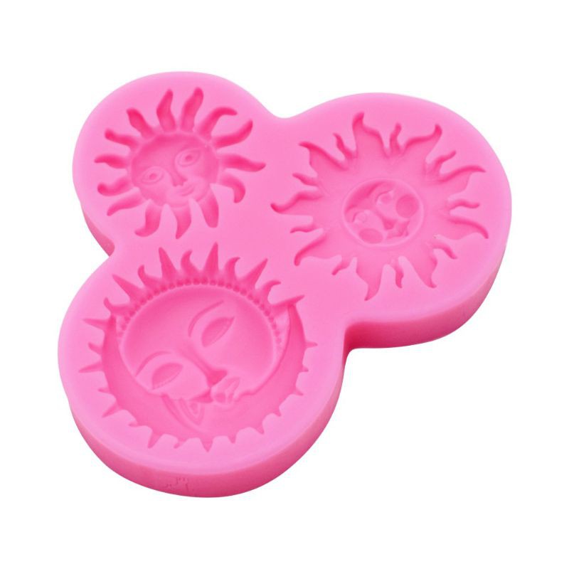 Khuôn Silicon Làm Bánh Hình Mặt Trăng Và Mặt Trời