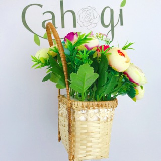 Giỏ Hoa Cắm Sẵn Mây Tre 82137