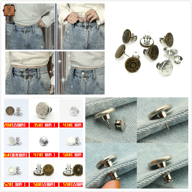 Nút gắn quần jean cỡ 17mm nhiều mẫu mã thời trang