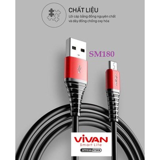 Cáp Sạc Nhanh Micro USB VIVAN SM180 2A – 1 mét 8