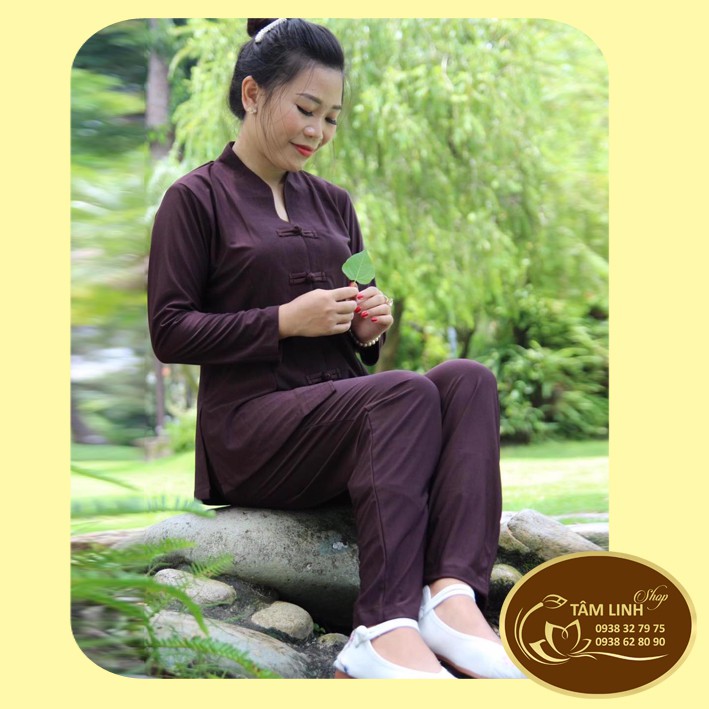 Đồ Lam Đi Chùa_Mẫu Bà Lai Nút Thắt