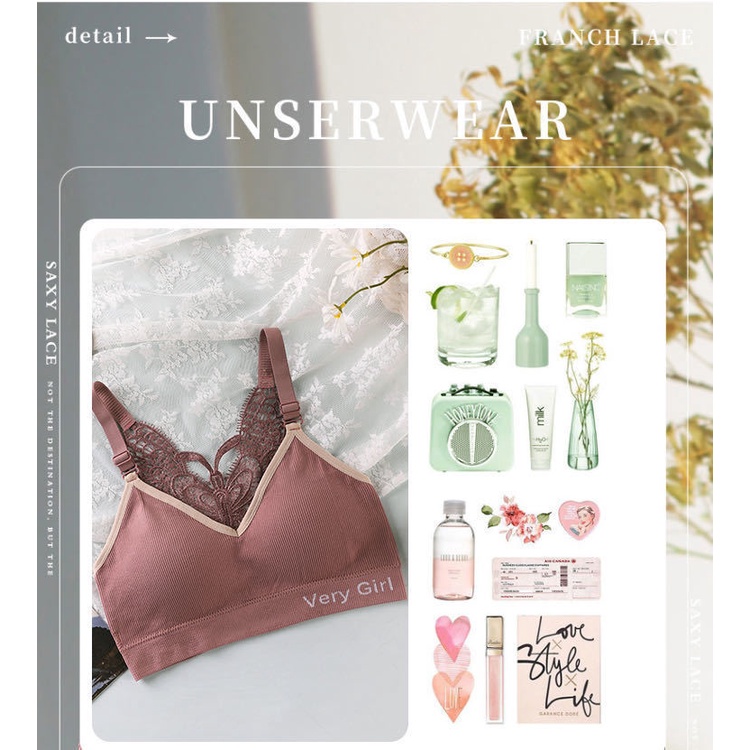 Áo Ngực Thể Thao Không Gọng Không Đường May Hình Bướm Lưng Đẹp Cho Nữ