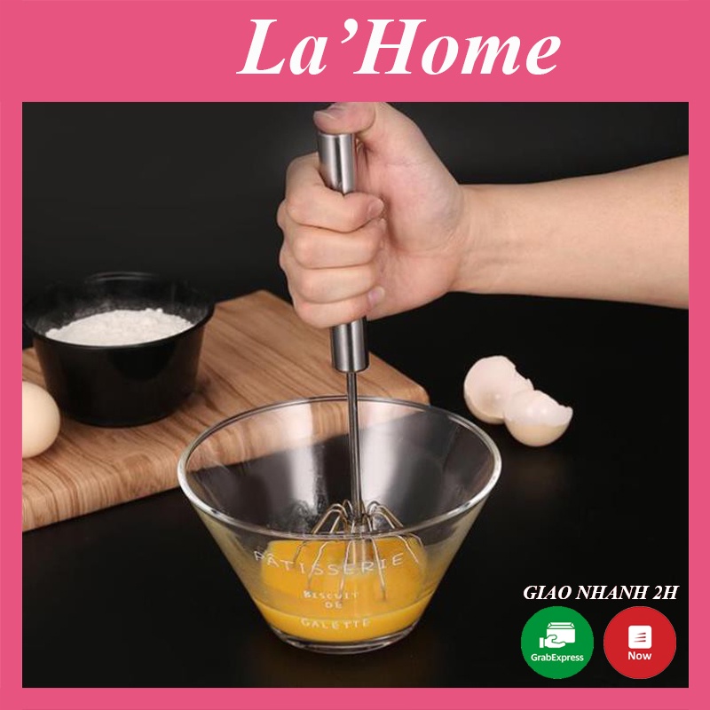 Cây đánh trứng La'Home tự xoay thông minh chất liệu inox bền đẹp