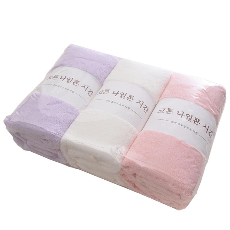 Khăn Tắm Hàn Quốc Cao Cấp - Cotton Siêu Mềm Mịn (Giao Màu Ngẫu Nhiên)