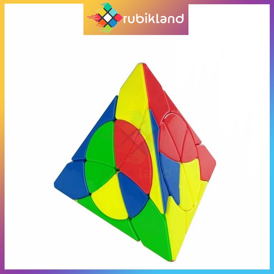 Rubik Biến Thể YJ Petal Pyraminx Yulong Rubic Biến Thể Tam Giác Pyraminx Stickerless Đồ Chơi Trí Tuệ Trẻ Em