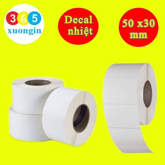 10 Cuộn giấy in tem trà chanh 50x30 - Decal nhiệt dán ly trà chanh, trà sữa - CAM KẾT RẺ NHẤT THỊ TRƯỜNG