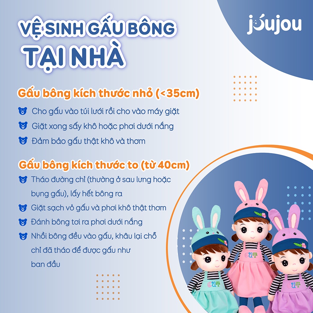 Gấu bông trà sữa cho bé cute dễ thương size 20-40cm cao cấp JouJou mềm mịn co giãn