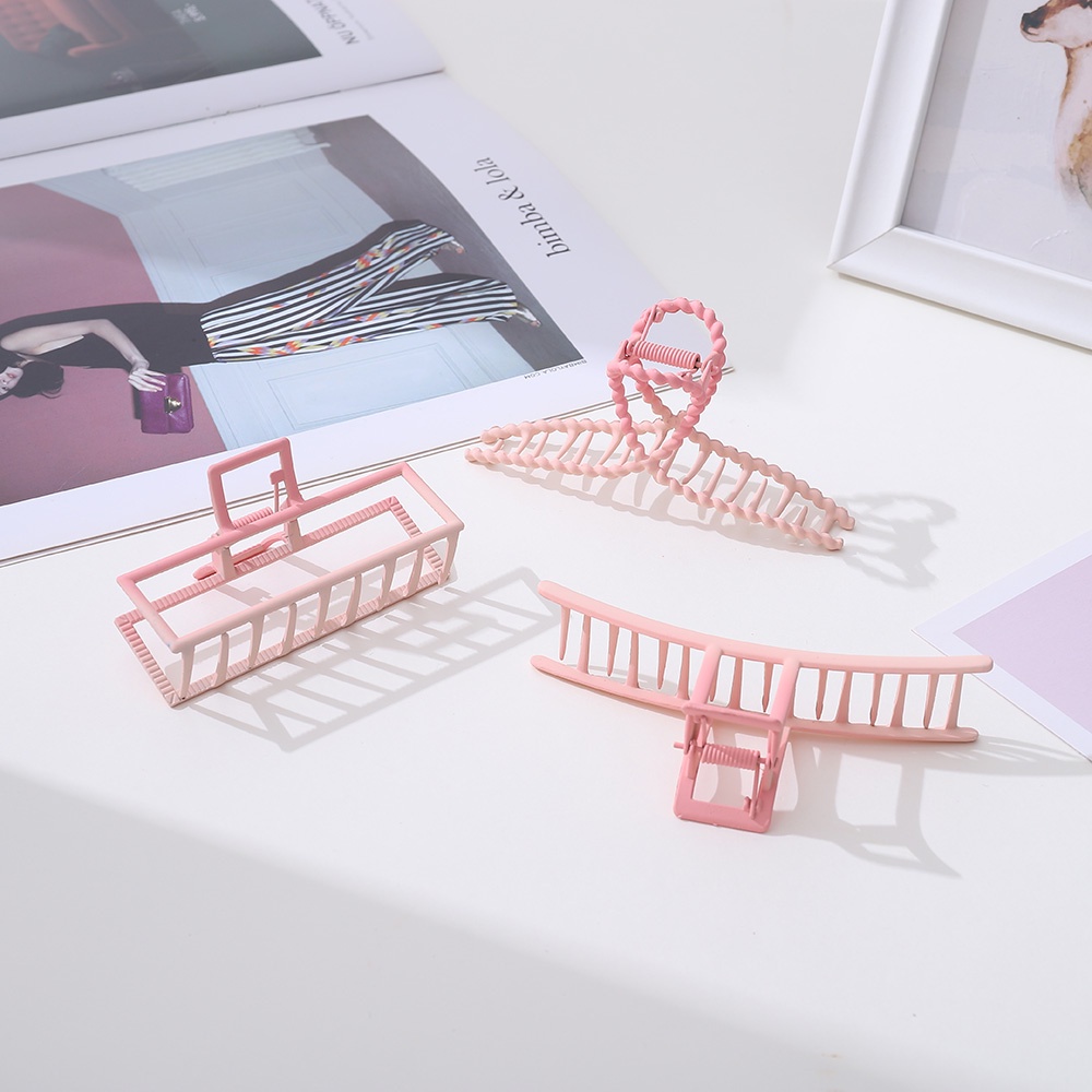 Kẹp Tóc Hình Hoa Tulip Màu Hồng Gradient Bằng Kim Loại Thời Trang Cho Nữ