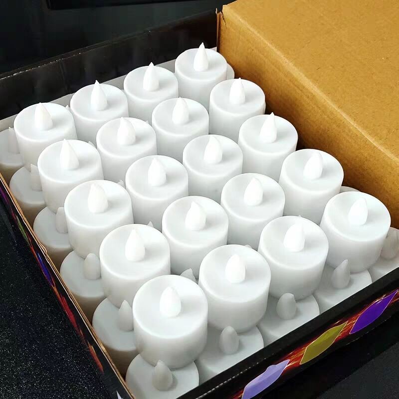 Bộ 12 Đèn Led Hình Cây Nến Dùng Pin Trang Trí Tiệc Cưới