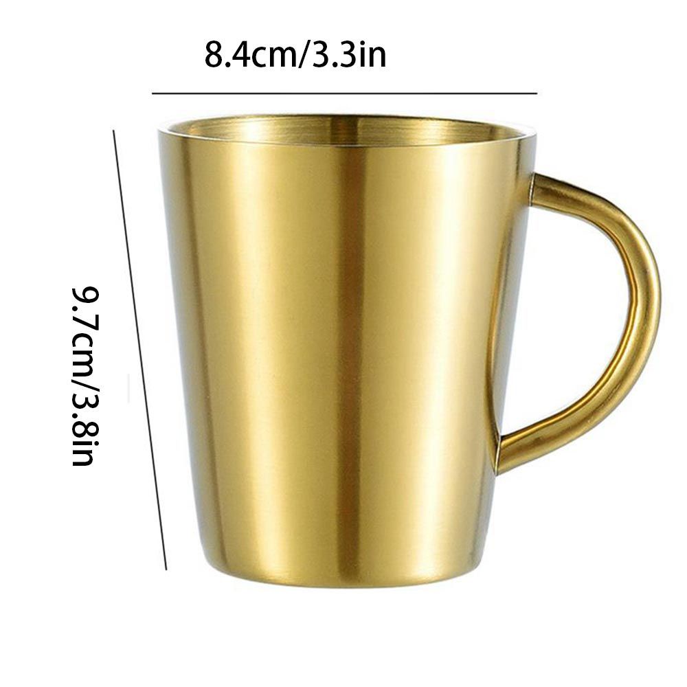 Cốc uống bia / cà phê HEALMEYOU bằng thép không gỉ có tay cầm chống bỏng nhiều màu tùy chọn
