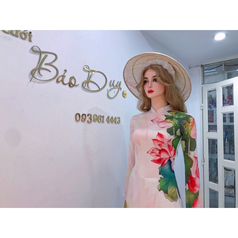 Áo dài sen thiết kế