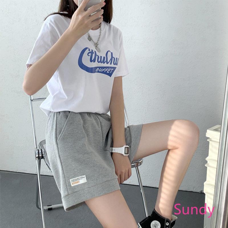 Quần Short Thể Thao Lưng Cao Ống Rộng Plus Size Thời Trang Mùa Hè Năng Động