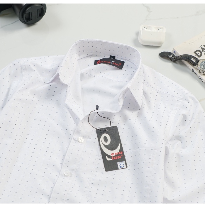 Áo Sơ Mi Nam Công Sở Dài Tay Họa Tiết Trung Niên Emotion Form Slimfit phong cách Sartorial lịch lãm