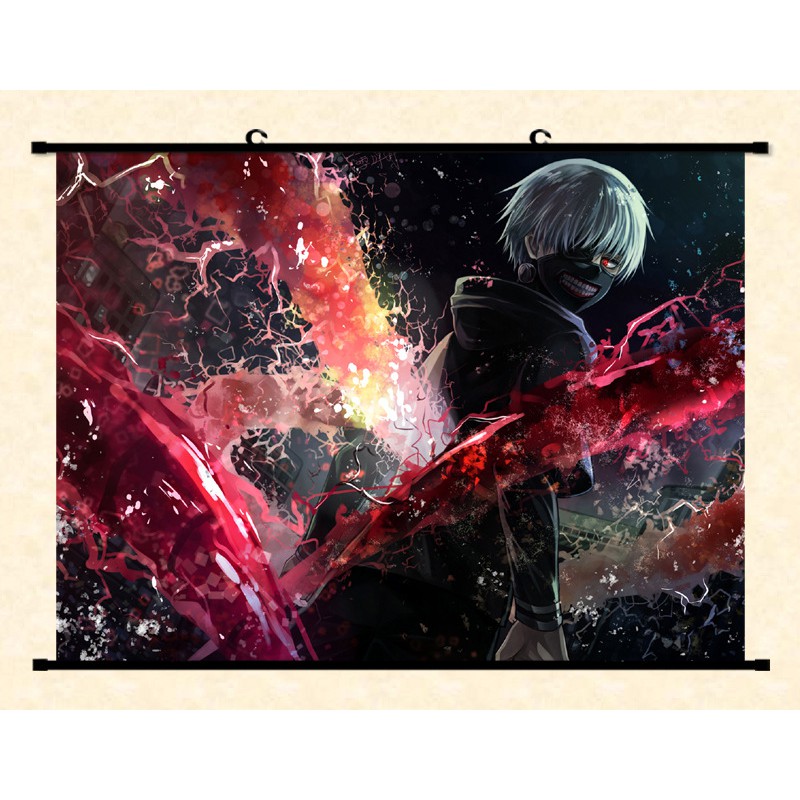 Poster vải anime Tokyo Ghoul 45x30 tranh vải