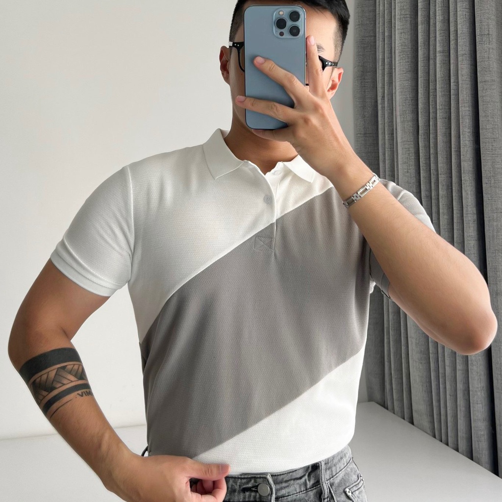 Áo Polo Americus Gosani Nam Phối Viền Xéo Thân Áo