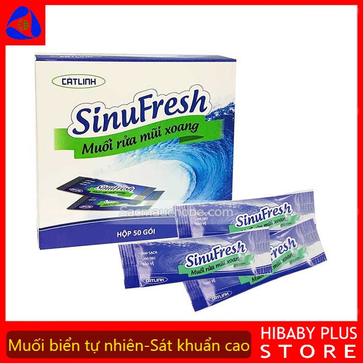 Bình rửa mũi SinuFresh chống viêm mũi họng 180ml kèm hộp 30 gói muối rửa mũi