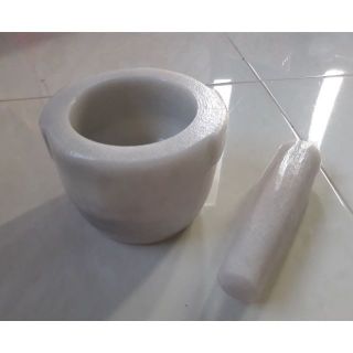 Cối đá trắng size 12cm (kèm chày)