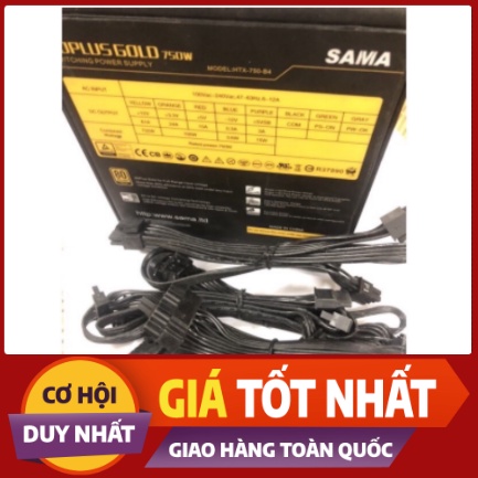 [Mã Sale hoàn 5% đơn 600k]Nguồn SAMa 750w 80 plus gold full modul đã test kĩ