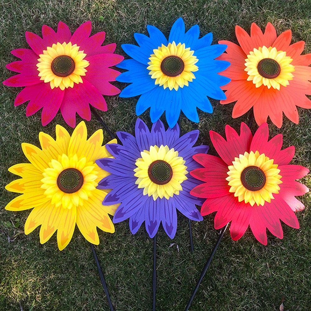 NICKOLAS Chong Chóng Hình Hoa Hướng Dương Nhiều Màu Sắc Bắt Mắt Cho Sân Vườn Trẻ Em Spinner