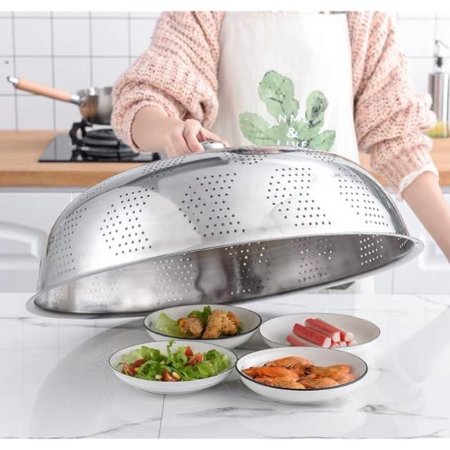 Lồng bàn i nốc,lồng bàn inox dầy cao cấp 3 cỡ 55cm 60cm 65cm GDTH