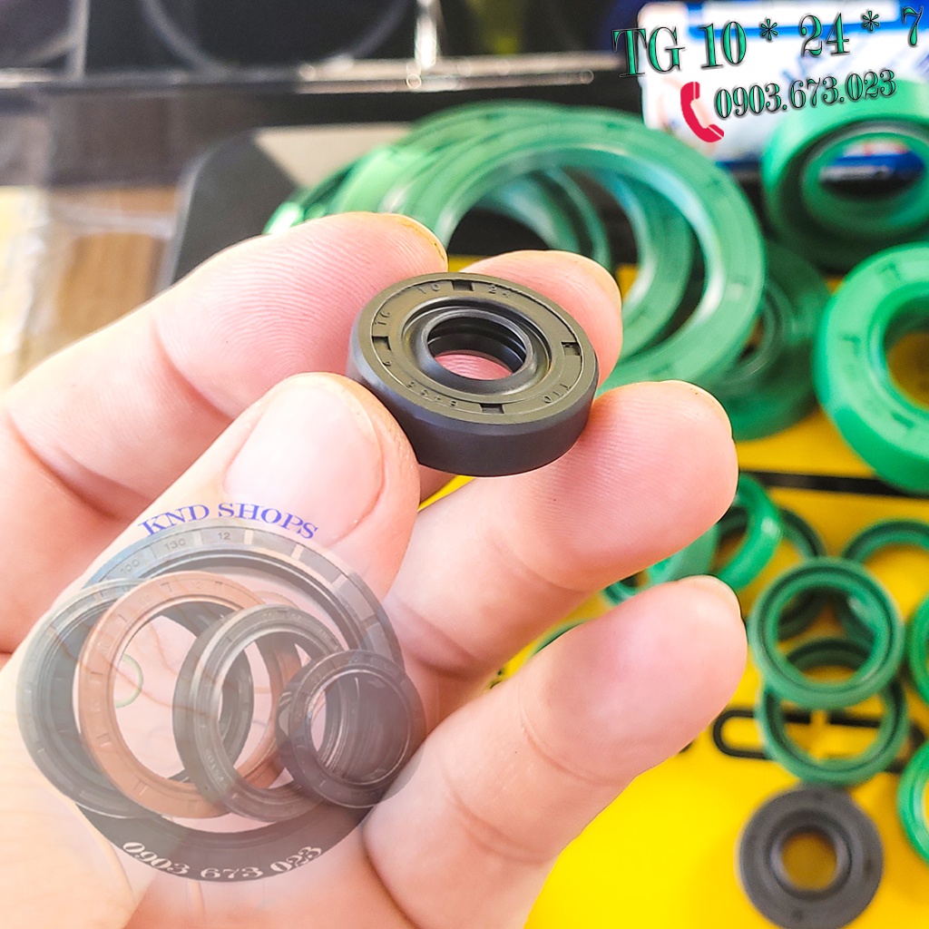 Phốt dầu TC 10*24*7, Phớt chặn nhớt trục chuyên cho phụ tùng máy bơm nước, xe máy và ô tô | KND Shops