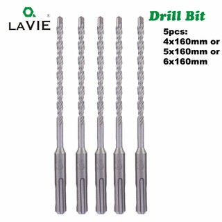 5 chiếc 4mm 5mm 6mm Búa SDS Plus Mũi khoan 160mm Bê tông Tường Masonry Khoan
