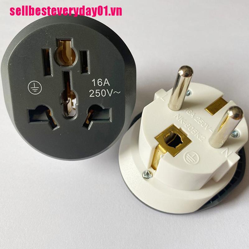 1 Phích Cắm Chuyển Đổi Usto Eu Us Au Us Uk Cn Sang Eu01.Vn 16a