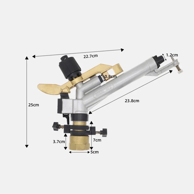 Béc Phun Mưa Cánh Đập Đài Loan Có Chỉnh Góc Phi 34mm - Béc Tưới Cây Bán Kính Lớn