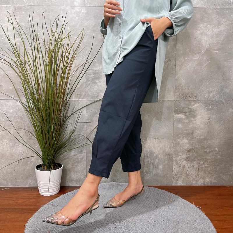 Quần Dài Lưng Thun Ống Rộng Phối Túi Phong Cách Cá Tính | BigBuy360 - bigbuy360.vn