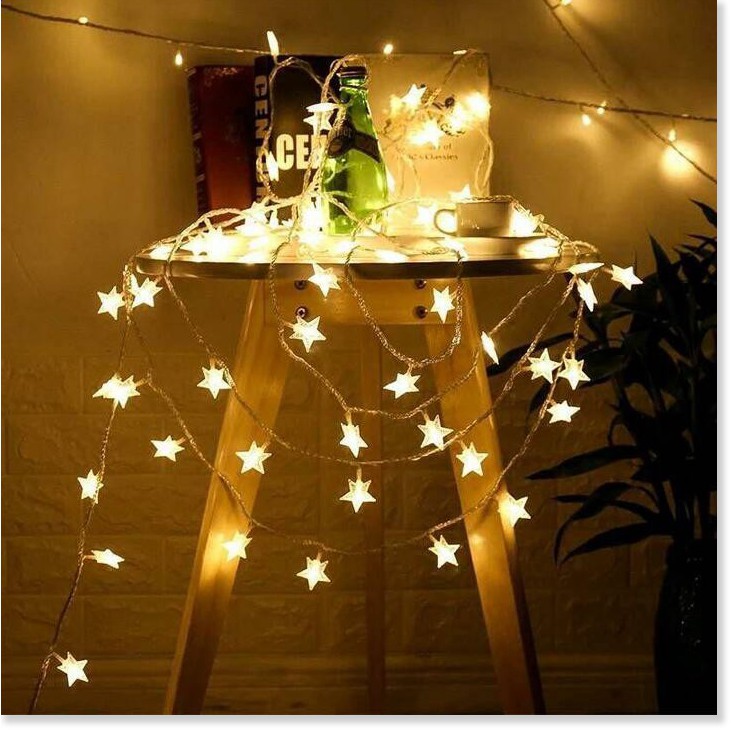 Đèn led dây trang trí noel tết 🦋FreeShip🦋 Đèn led trang trí hình ngôi sao dài 6m - ADK