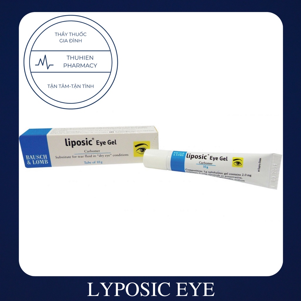 Tra mắt Lyposic eye 0,1% gel Tuýp 10g