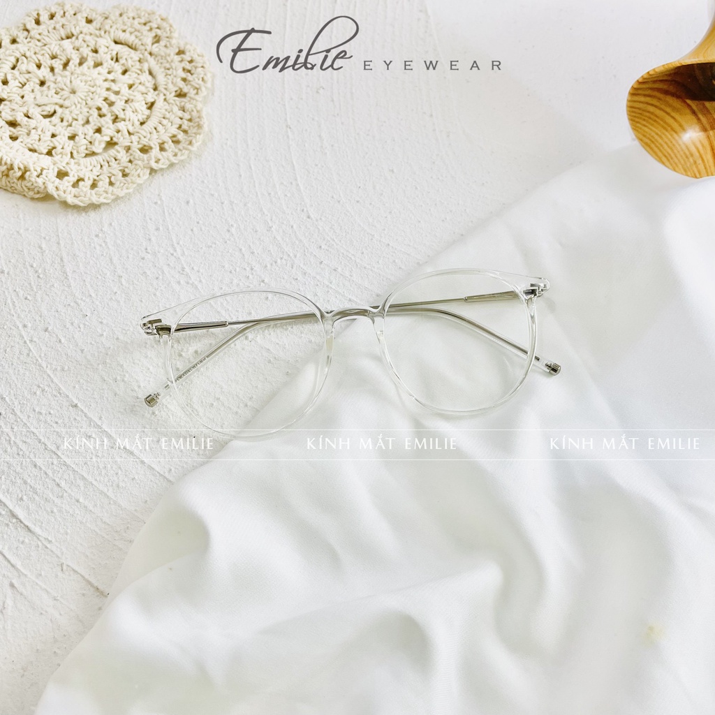 Gọng kính nam nữ nhựa dẻo cao cấp mảnh nhẹ Kính mắt Emilie phụ kiện thời trang 01243