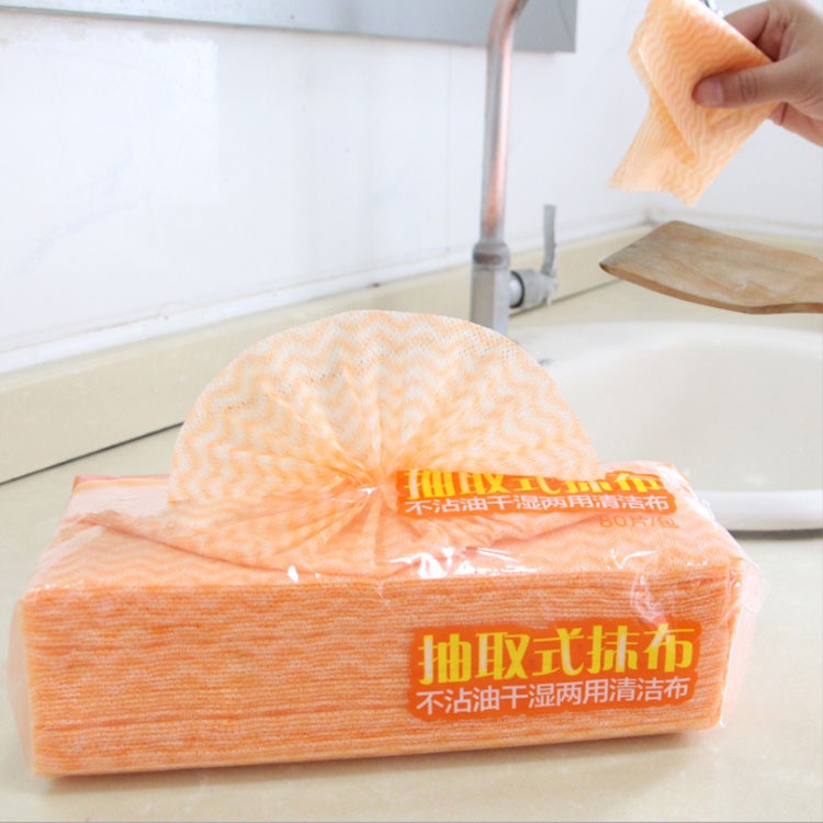 80 Cái khăn lau bàn/ chén dĩa XIAODUOJIAJU thấm nước bằng vải không dệt dùng một lần