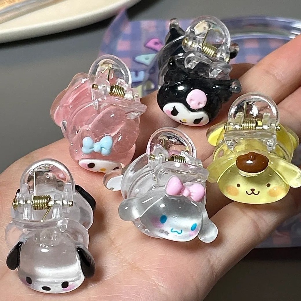 Kẹp tóc mái mini nhiều họa tiết hoạt trong suốt dễ thương đáng yêu K123